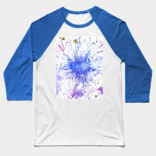 Icy Splatter watercolor blots Baseball T-Shirt